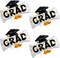 Graduation Party Balloons 2026 – 4PCS Grad Cap & Diploma Foil Balloon Set for Class of 2026 Decorations